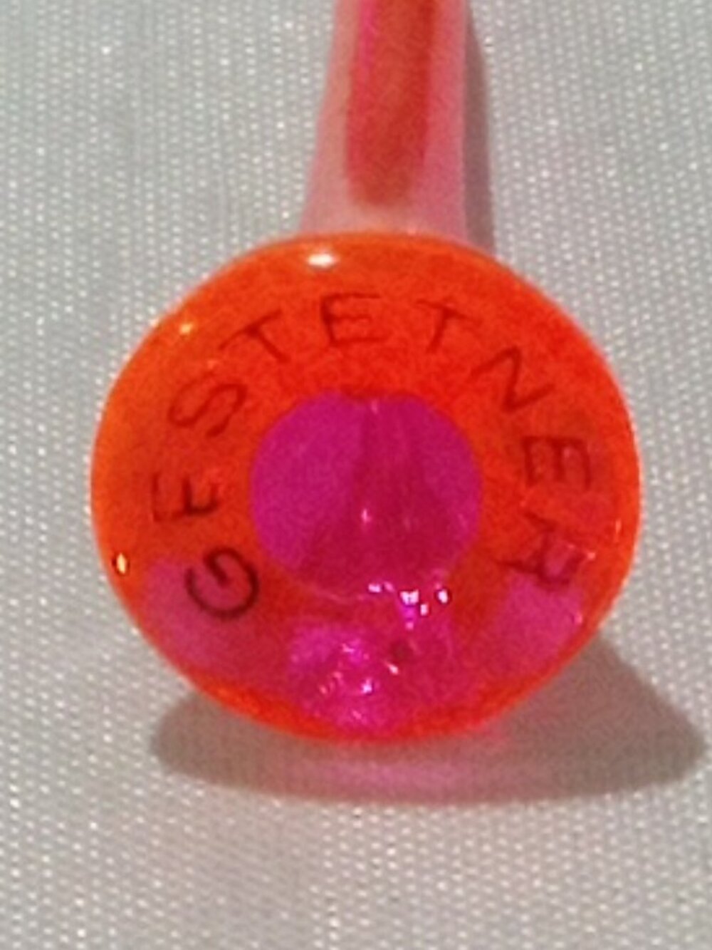 Mid-Century (1950s/60s) - Gestetner Advertising Golf Tees - Orange Translucent - Picture 8 of 16